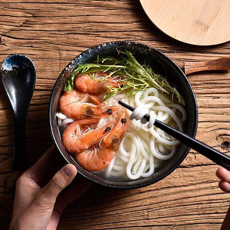 6,5 дюймов/1500 мл японский стиль Ramen миска с крышкой кухонные аксессуары для посуды ложка палочки для еды креативные чаши для лапши быстрого приготовления