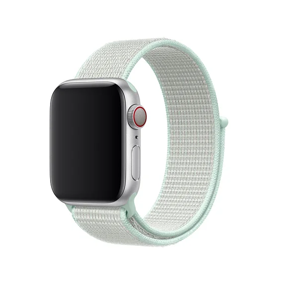 Новинка, цветной тканый нейлоновый спортивный ремешок для Apple Watch, 42 мм, 38 мм, 40 мм, 44 мм, мягкий браслет, ремешок для iWatch, серия 5, 4, 3, 2, 1 - Цвет ремешка: teal tint