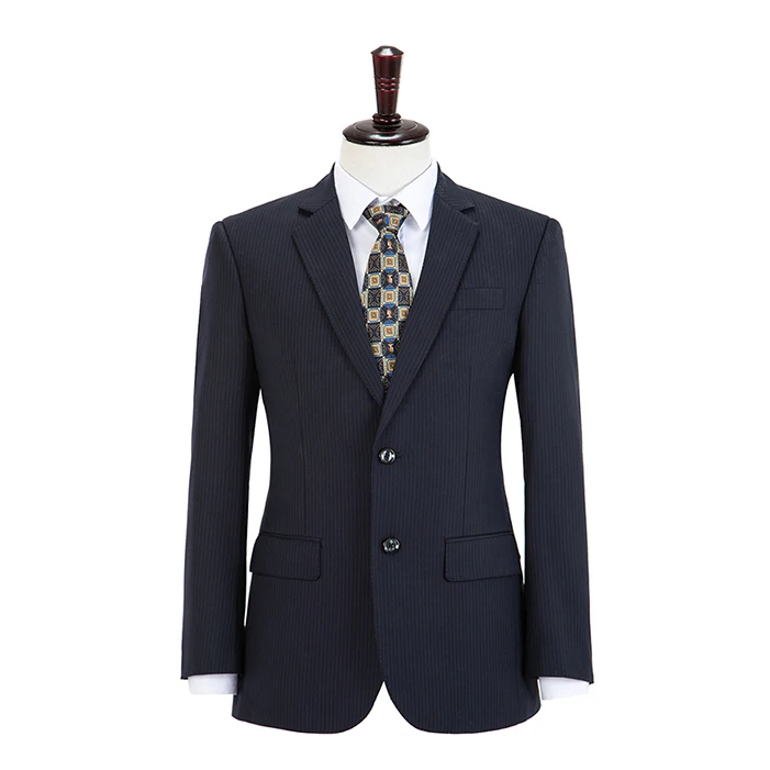 jacket and pants На заказ, высокое качество, 150 s, камвольная чистая шерсть, темно-синий, на окна, деловой костюм для мужчин, приталенный костюм(пиджак+ брюки+ жилет - Цвет: jacket and pants