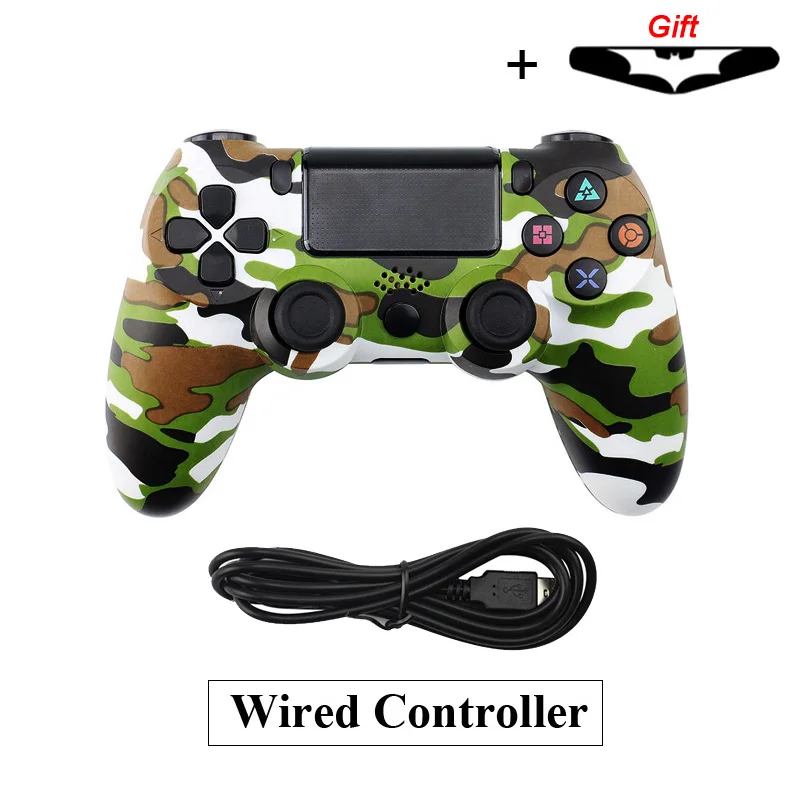 Bluetooth беспроводной/проводной джойстик для PS4 контроллер подходит для mando ps4 консоль для Playstation Dualshock 4 геймпад для PS3 - Цвет: Green with wired