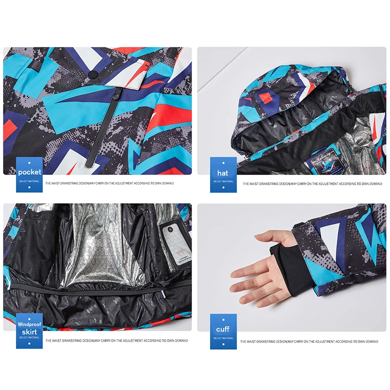 Men Ski Suit Winter Thermal Waterproof Windproof Snow pants Ski Jacket Set,ski jacket,men snow jumpsuit