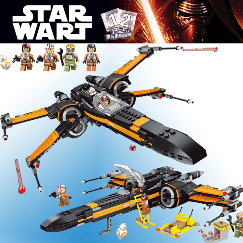 

New Legoinglys Star Wars X Wing Star Tie Fighter Building Blocks Compatible Star Plan Wars Children Toy 75149 79102 75211 75101
