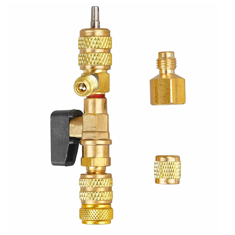 

Valve Core Remover Valve SAE Port And Female Dual-Size Adapter Air Condition Installer Tool Kit Parts