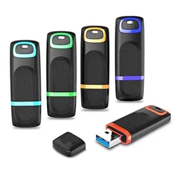 TOPESEL – clé USB 3.0 haute vitesse, support à mémoire de 64 go, lecteur de saut Portable à fermeture éclair (multicolore), 5 paquets 