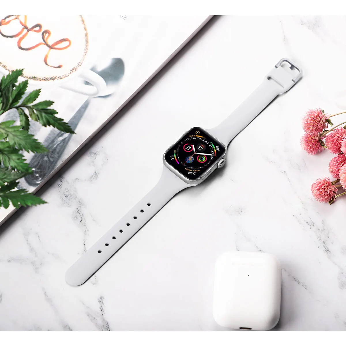 Ремешок для Apple Watch 38 мм 42 мм спортивный силиконовый iWatch 5 4 ремешок 44 мм 40 мм ремень браслет correa Apple watch 5 4 3 Аксессуары
