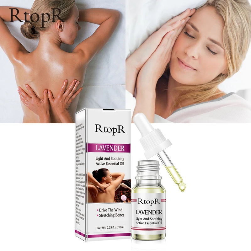 RtopR Lavender Body Massage Essential Oil Reduce Anxiety Improve Sleep Promote Blood Circulation Anti-aging Care | Красота и здоровье
