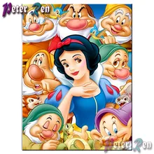 5d diamond Painting Cross Stitch full Square\Round Embroidery Rhinestone Snow White and the Seven Dwarfs picture Children gift