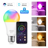 Bluetooth inteligentna żarówka E27 RGB + zimny biały + ciepły biała lampka Led możliwość przyciemniania magiczny led żarówki kompatybilny z Dohome Siri