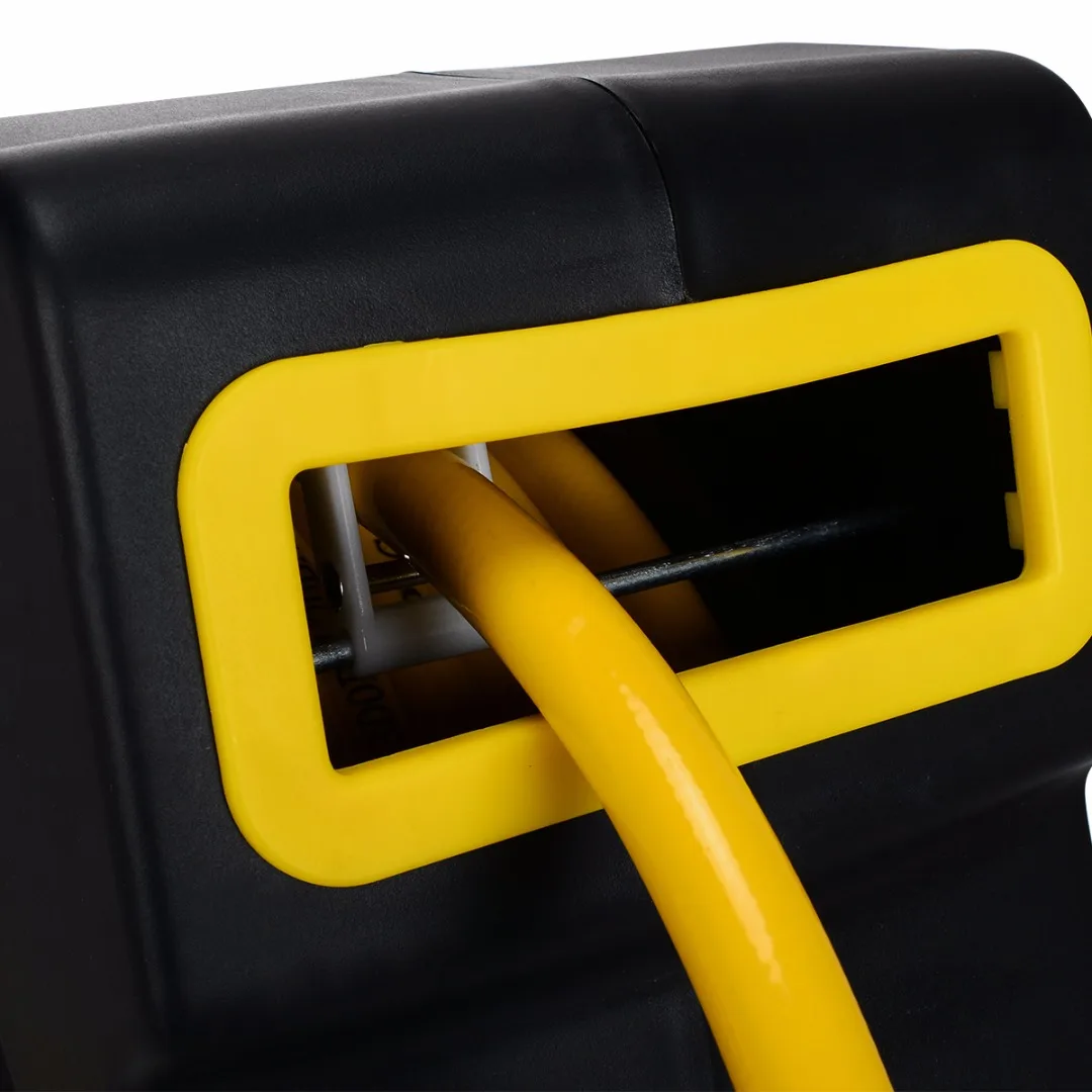 Retractable Air Compressor Hose Reel 3/8  X 50   Auto Rewind Garage Car Washing Tool PVC Garden Water Hose Reel Watering Tool