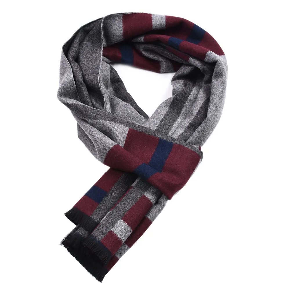 Классический осенне-зимний теплый клетчатый мужской шарф из кашемира и шерсти Панама мягкий полосатый длинный шарф Высокое качество шарфы палантины