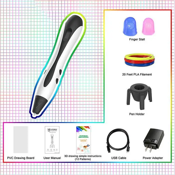 3D чертежный принтер ручка детская игрушка с нитью USB Производитель искусства выше 5 лет креативный подарок для детей дома