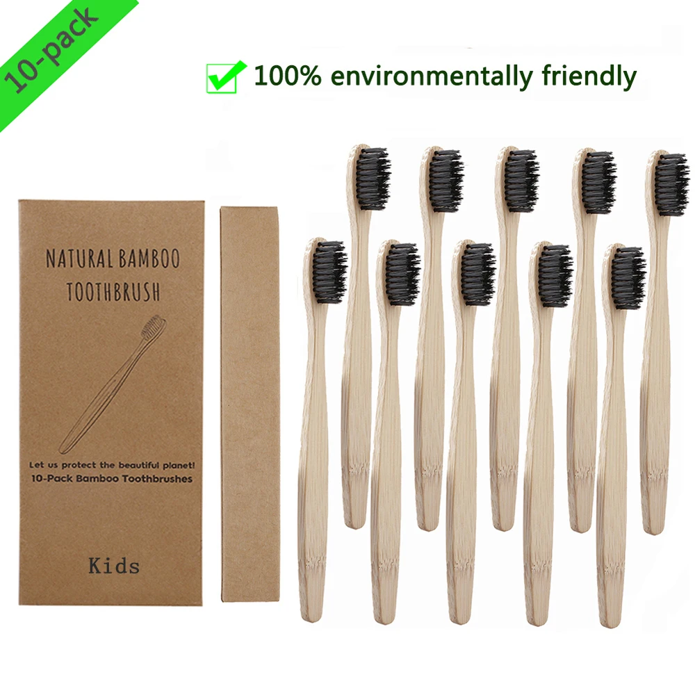 10pcs/set Child Soft Bristle Toothbrush for Children Teeth Bamboo Training Toothbrushes Baby Dental Care Tooth Brush