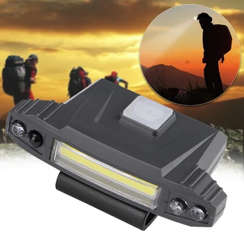 

Hard Hat Light Outdoor Hiking 3W Induction COB LED ABS Headlamp Camping Adjustable Angle Super Bright 4 Modes USB Rechargeable