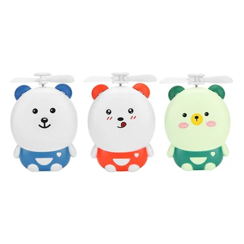 

Cartoon USB Charging LED Lamp Fan Luminous Glowing Fan with Vanity Mirror