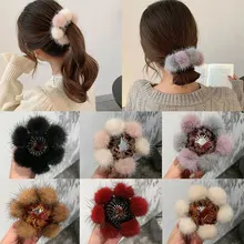 

Horsetail Buckle Hair Clip Autumn Winter Plush Ball Scrunchies Hair Bun Ponytail Holder Hairpin Hair Accessories Headwear