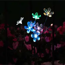 Открытый наземный Llight цветок на солнечной батарее дерево IP45 водонепроницаемый светодиодный Белый Свет декор для сада Патио газон