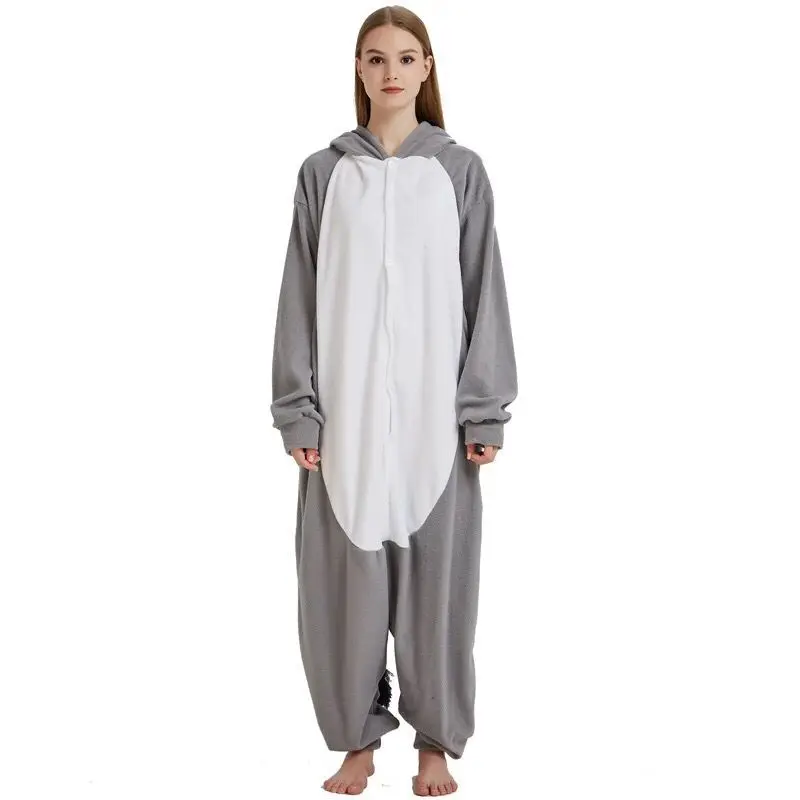 HKSNG Adult Rhino Onesies Kigurumi Costume Fleece Bull Cartoon Animal Halloween Party Rhinoceros Jumpsuits Pyjamas Suit