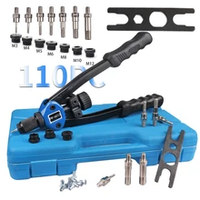 

110/300 Pcs Hand Threaded Rivet Nuts Guns Hand Threaded Rivet Nut Gun Double Insert For M3 M4 M5 M6 M8 Riveting Rivet Hand Tool