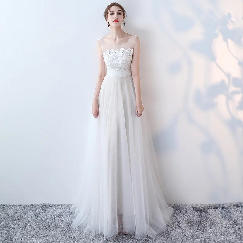 vintage wedding dresses Beauty-Emily Floral Long Wedding Dresses 2021 Mori Dreamy Princess Women Party Dress Bridal Gowns Wedding Gown A-Line White blue wedding dress Wedding Dresses