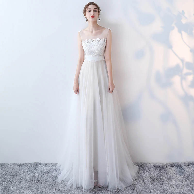 vintage wedding dresses Beauty-Emily Floral Long Wedding Dresses 2021 Mori Dreamy Princess Women Party Dress Bridal Gowns Wedding Gown A-Line White blue wedding dress