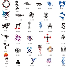 Золотой Феникс, Временная Аэрограф, трафареты для тату, для боди-арта, краски, косметика, 30 дизайнов