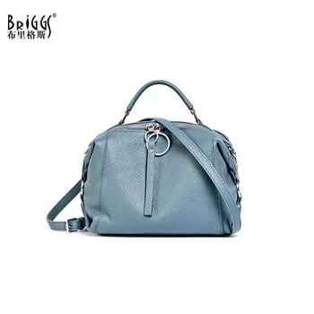 

BRIGGS Genuine Leather Handbag Business Pillow Ladies Shoulder Bag Large Capacity Women Crossbody Bag High Quality Totes Hnadbag