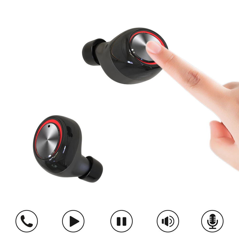 H02 TWS Bluetooth 5,0 беспроводные наушники IPX7 водонепроницаемые наушники спортивные наушники с зарядным аккумулятором беспроводные наушники