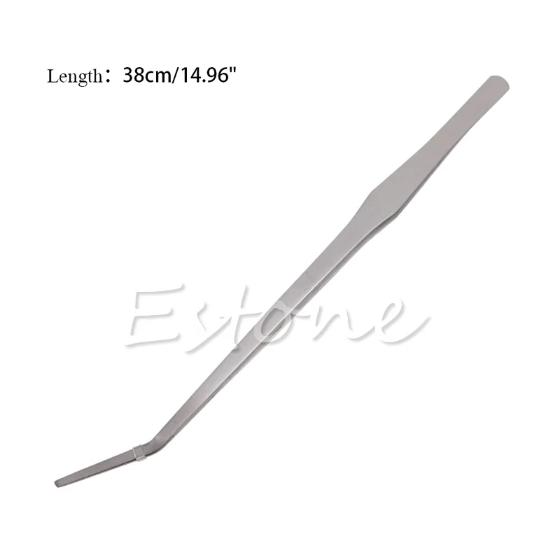 Aquarium Live Tank Curve Plant Long Tongs Stainless Steel Tweezers 27/38/48cm