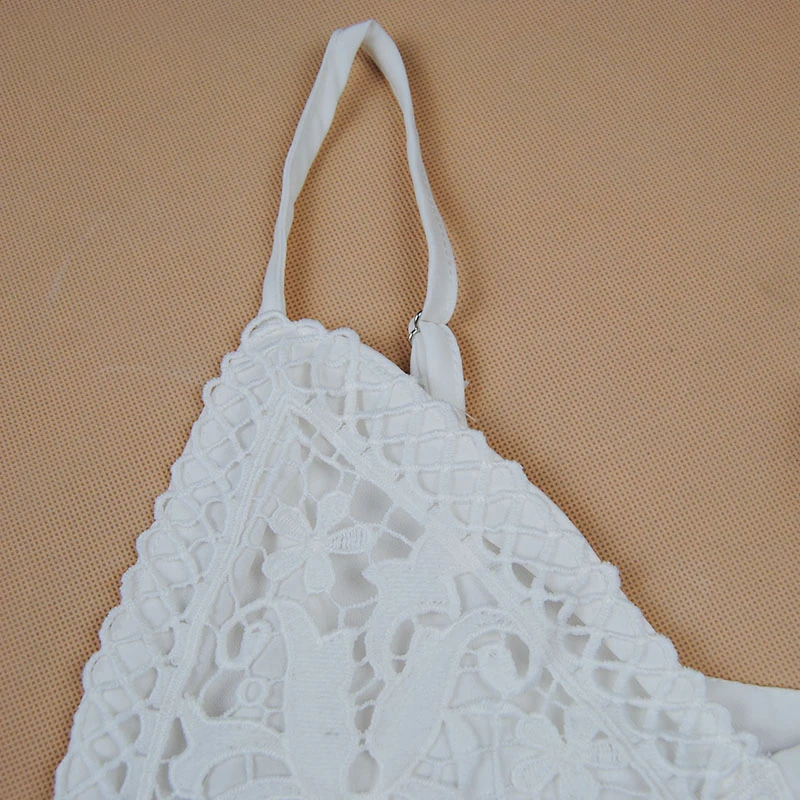 Белый кружевной вязаный Топ Camisole Cami для женщин, летний топ с открытой спиной и бантом, женская уличная одежда, модные укороченные топы