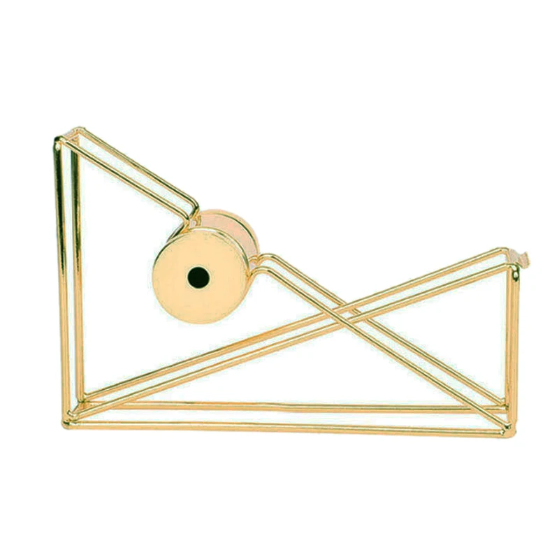 

1 Pc Nordic Style Gold Tape Cutter Metal Tape Holder Storage Organizer Stationery Office Supplies Creative Decorative