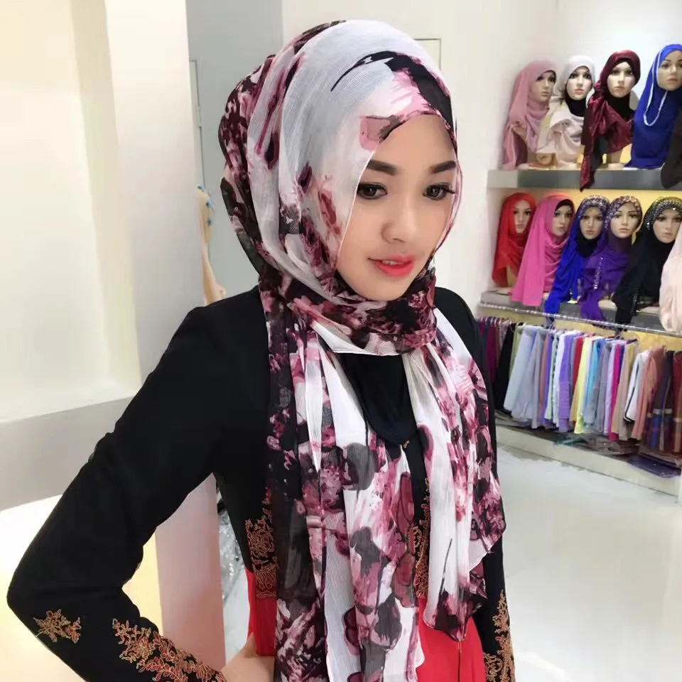 Новые женские Fibre Instant Hijab шарф Мусульманский обертывание и шаль ислам тюрбан