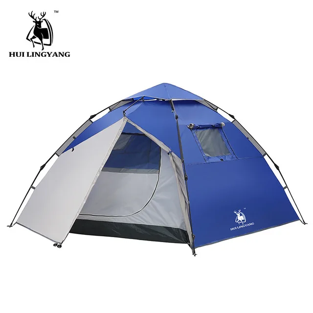 

HUILINGYANG 3-4 people double waterproof automatic tent camping supplies family new speed open automatic camping equipment