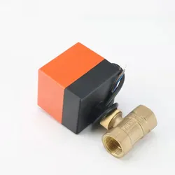 DN15 / DN20 / DN25 motorized electric 2-way brass ball valve DN20 AC 220V 2 way 3 wire -with actuator cable for gas water oil