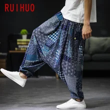 RUIHUO, Национальный стиль, Мужские штаны, Японская уличная одежда, спортивные штаны, мужские брюки для бега, брюки мужские тренировочные в стиле хип-хоп, XXXL, осень