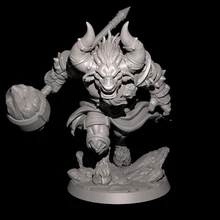 

56mm 38mm Resin Model Minotaur Lord Figure Unpainted No Color DW-014
