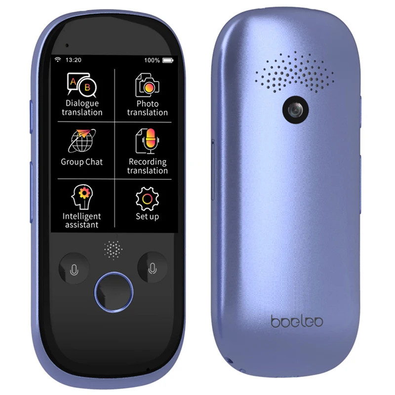 

Boeleo K1 Pro 75 Languages Support / 60 Minutes Recording / 5 Offline Translation 2.4 inch AI Touch Control Voice Translator