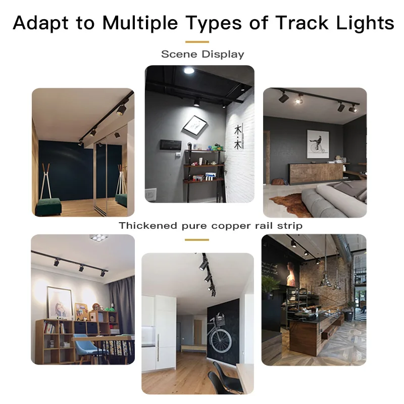 Led Track Rail 220V Spotlight 0.5M 1M  Led Track Light Rails Straight/L Shape Connectors for Track Rail Spotlight Track Lighting