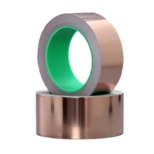 25M Double Sided Conductive Copper Foil Adhesive Tape Mask Electromagnetic Shield Eliminate EMI Anti-static Repair