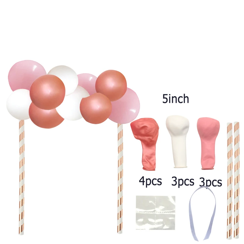 1 комплект 10 шт. 5 дюймов шар торт Топпер счастливый Взрослый День Рождения Декор Торт Топперы дети ребенок душ Свадебные украшения принадлежности