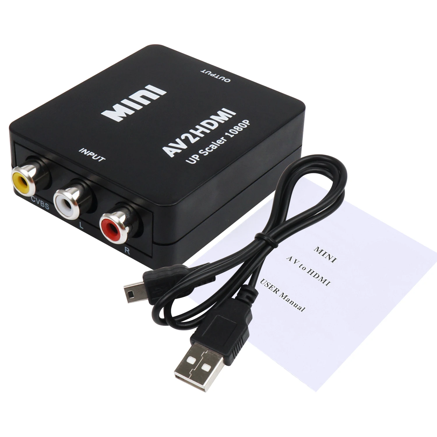 

AMKLE AV to HDMI Adapter USB PD AV2HDMI Box RCA AV CVBS HDMI Adapter for HDTV TV PS3 PS4 PC DVD Xbox Projector