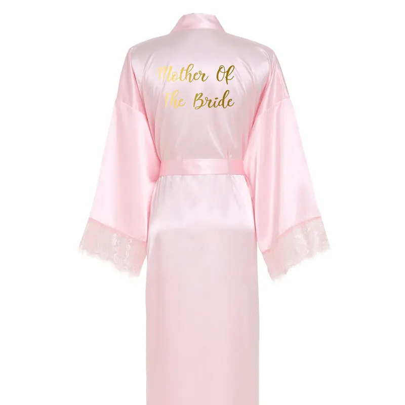 YUXINBRIDAL новые шелковые, атласные, с кружевами халат подружки невесты Свадебные платья Одежда для невесты на свадьбу, одежда с длинными банный халат; банный Неглиже