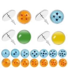 Дропшиппинг Dragon Ball z 4 уха Стад Dragon Ball Звезда Стад Серьги по мотивам Dragon Ball ювелирные изделия серьги из стекла кабошона