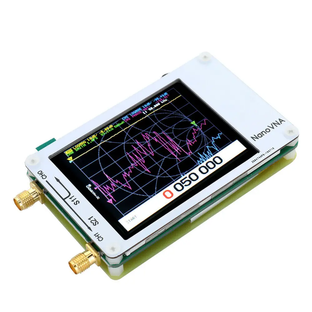 Nano VNA векторный сетевой анализатор цифровой сенсорный экран коротковолновой MF HF VHF UHF антенный анализатор стоящая волна с батареей