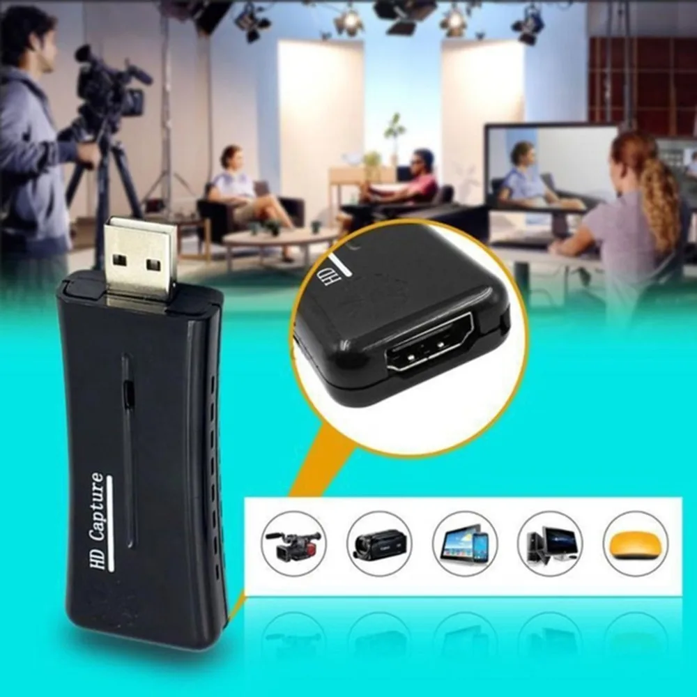 USB2.0 HDMI адаптер для видеозахвата для мобильных телефонов планшеты HDTV высокой четкости видео Capturer HD видео карта сбора