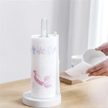 

Creative Kitchen Paper Napkins Shelf Simple Vertical Roll Paper Storage Rack Desktop Punch Paper Towel Storage Holders Home