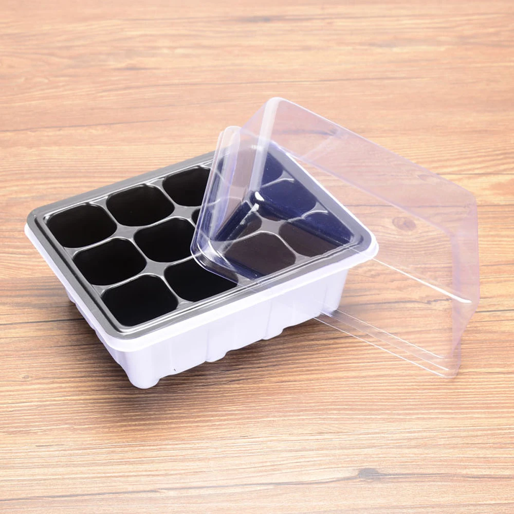 

1PCS 12/6 Cells Heat Preservation Moisture Nursery Box Nursery Pot Planting With Dome And Base For Pots Garden Home Plant Bonsai
