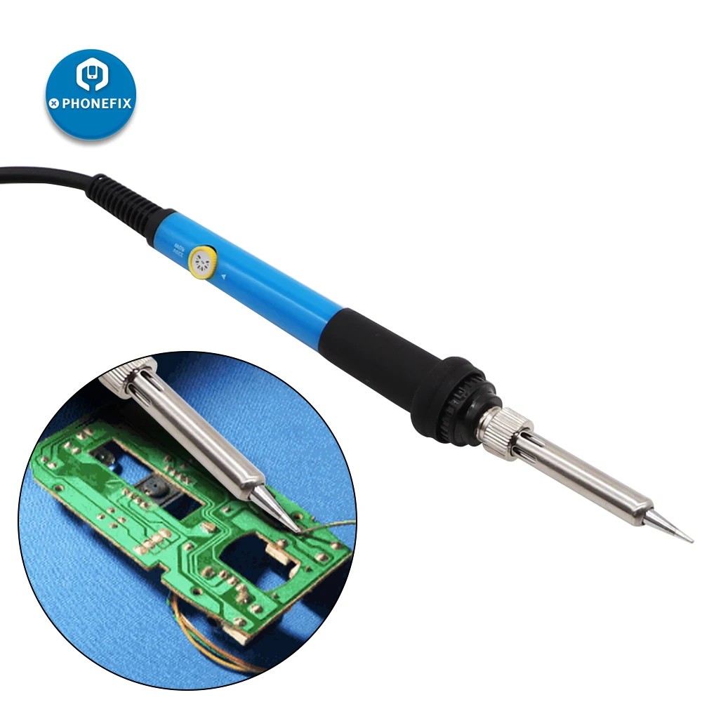 Adjustable temperature controlled soldering irons