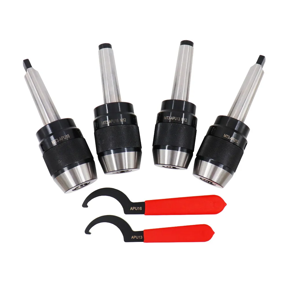 

1PCS MTA3/MTB3 APU13/APU16 milling machine Tool Holder one-piece Self Tightening Drill Chuck For Machine Drilling Lathe