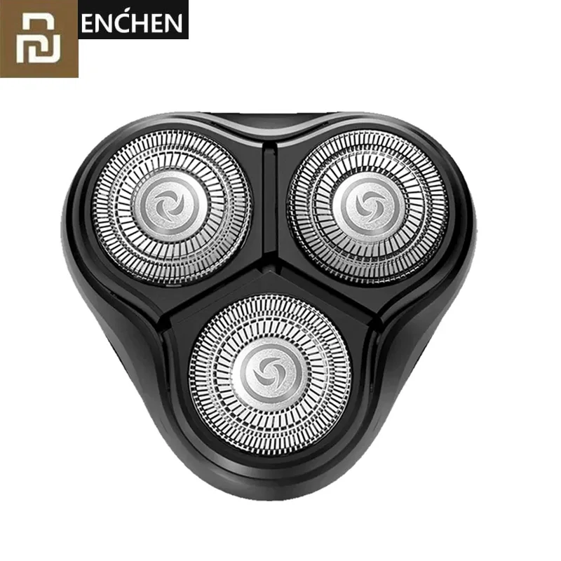 Мужские Двойные кольца Youpin Enchen черные 3D плавающие головки для бритвы с камнями