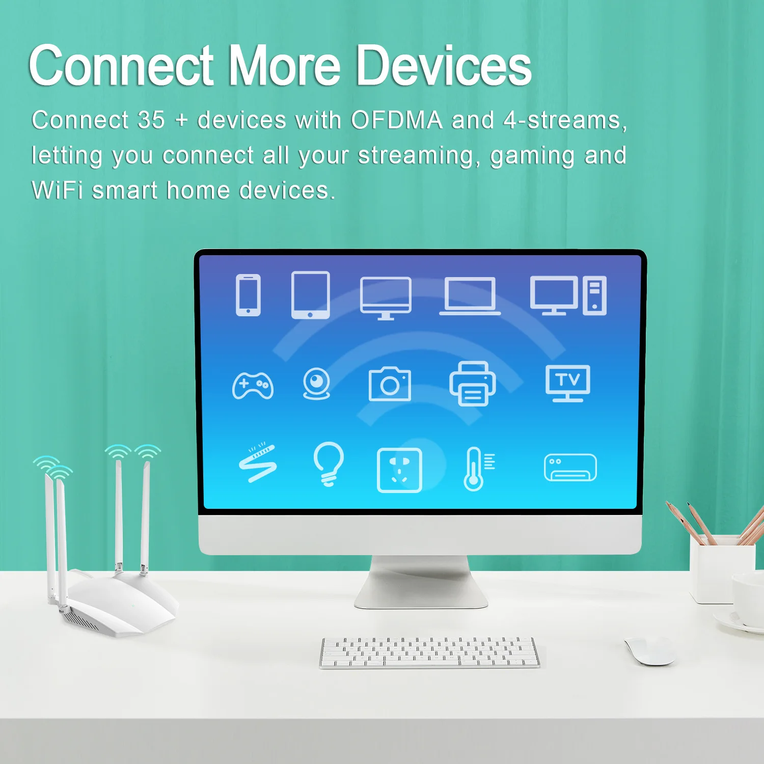 Dupla sem Fio Repetidor de Sinal Wifi6 para Escritório e Casa Huasifei Gigabit Banda Wifi Suporte Vpn Rede Sinal 1200mbps Wifi6 7 Huasifei wifi6 gigabit banda dupla sem fio